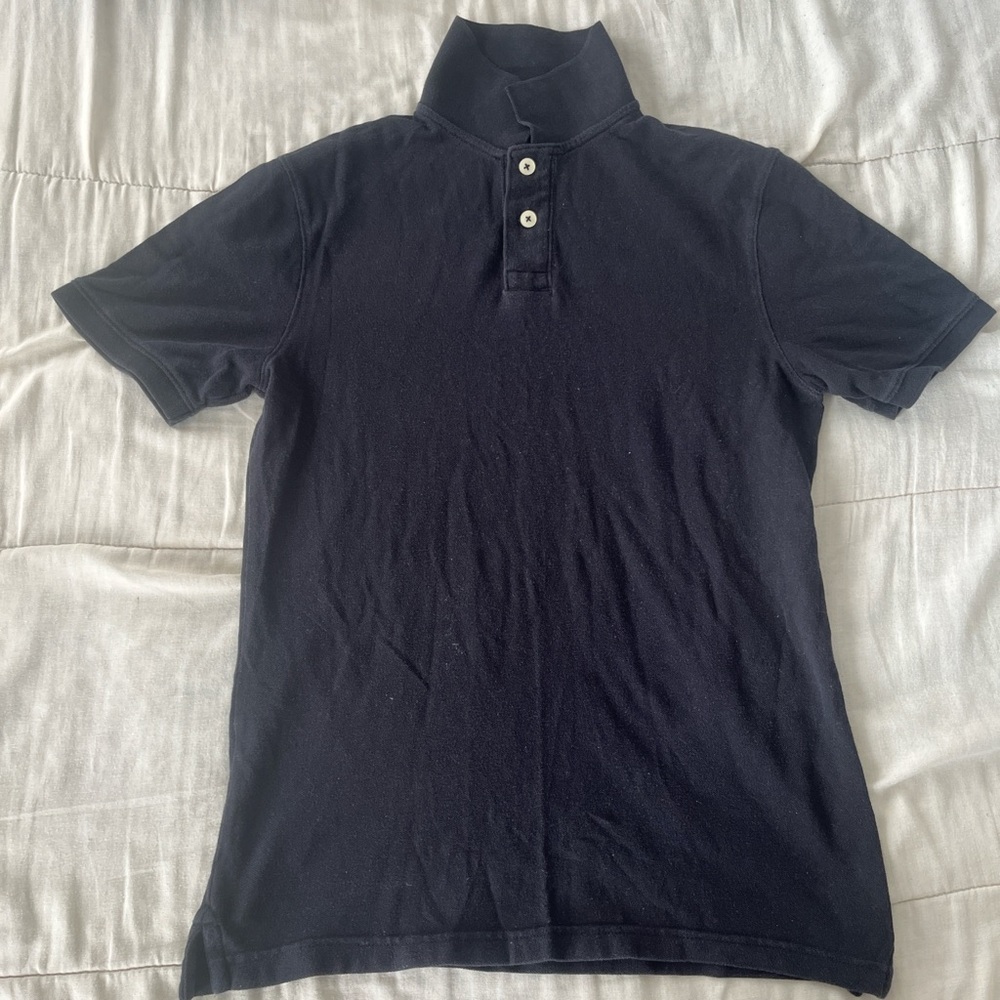 Black polo shirt